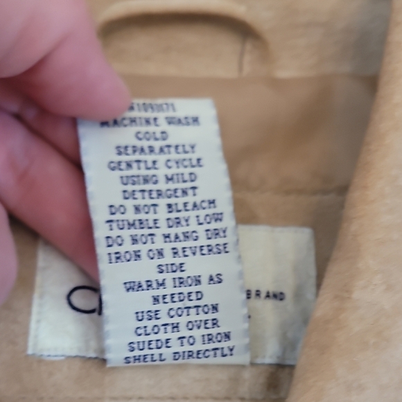 Y2K Cherokee Womens 100% Leather Jacket Size M Tan Suede Button 90s Vintage Bike - Picture 11 of 13